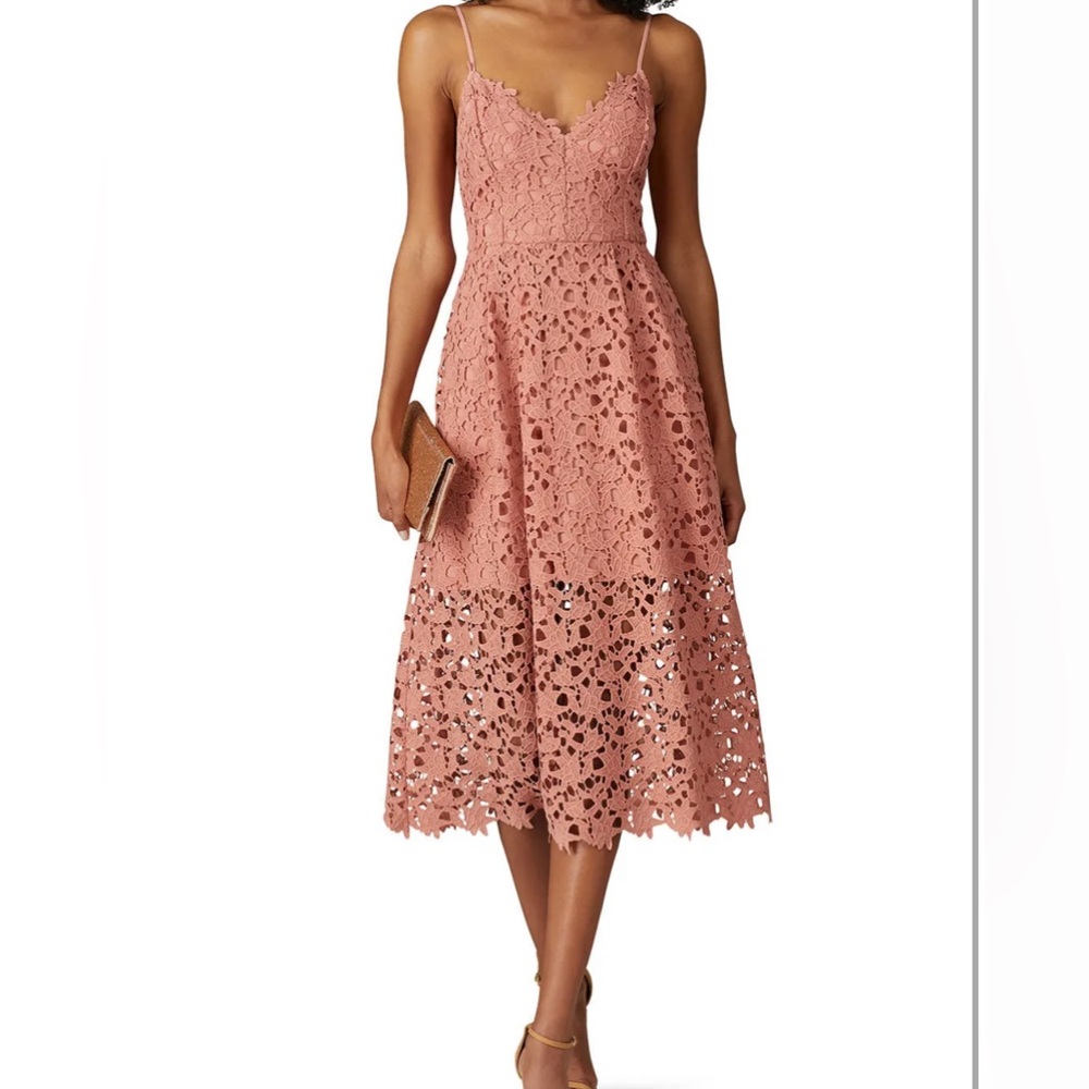 ASTR The Label Lace A-Line Midi Dress